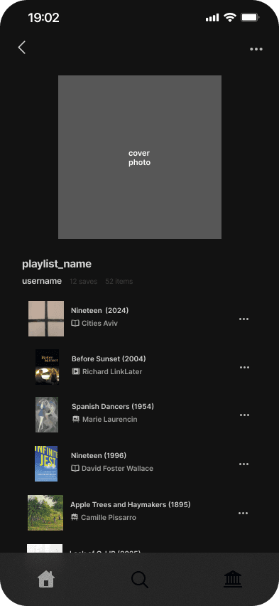 Early prototype of a mixed-media collection